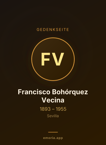 Gedenkportrait von Francisco Bohórquez Vecina