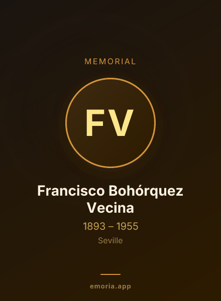 Memorial portrait of Francisco Bohórquez Vecina