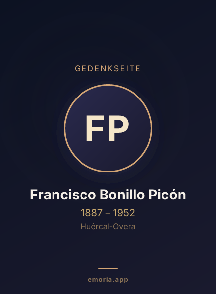 Gedenkportrait von Francisco Bonillo Picón