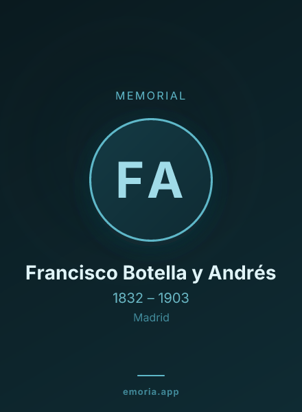 Memorial portrait of Francisco Botella y Andrés