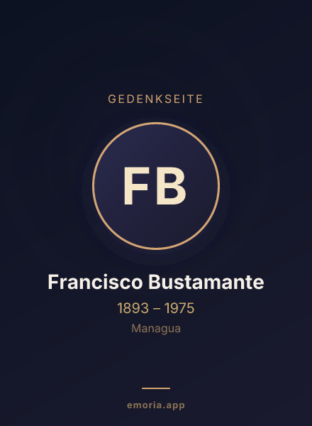 Gedenkportrait von Francisco Bustamante