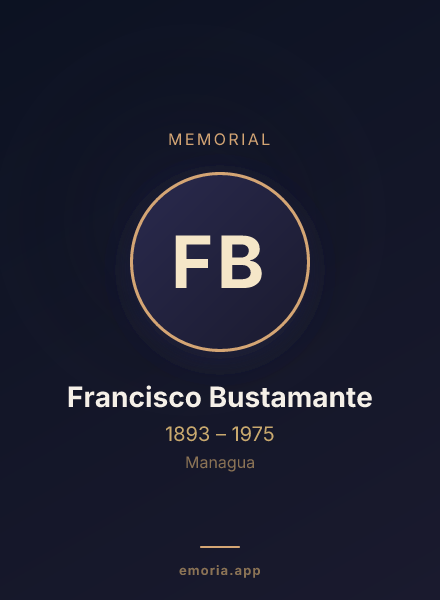 Memorial portrait of Francisco Bustamante