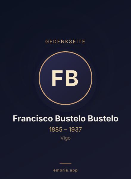 Gedenkportrait von Francisco Bustelo Bustelo