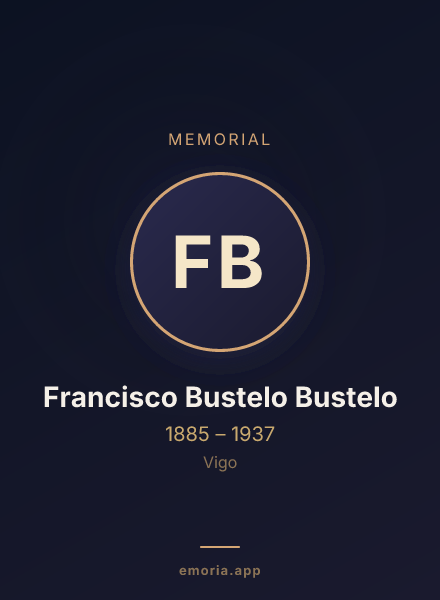 Memorial portrait of Francisco Bustelo Bustelo
