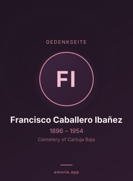 Gedenkportrait von Francisco Caballero Ibañez