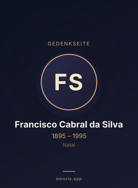 Gedenkportrait von Francisco Cabral da Silva