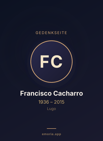 Gedenkportrait von Francisco Cacharro