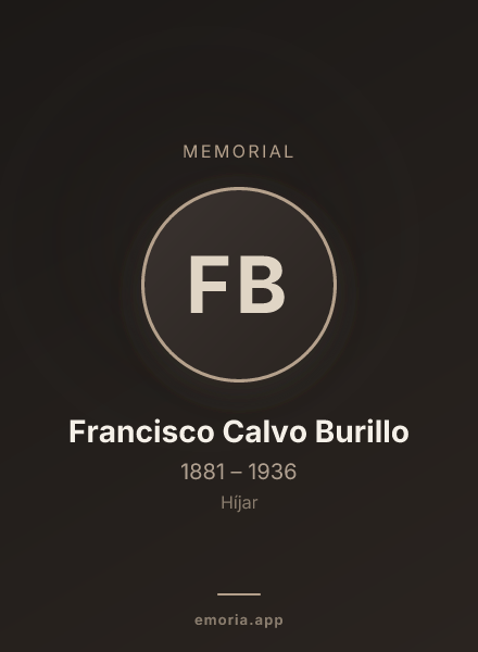 Memorial portrait of Francisco Calvo Burillo