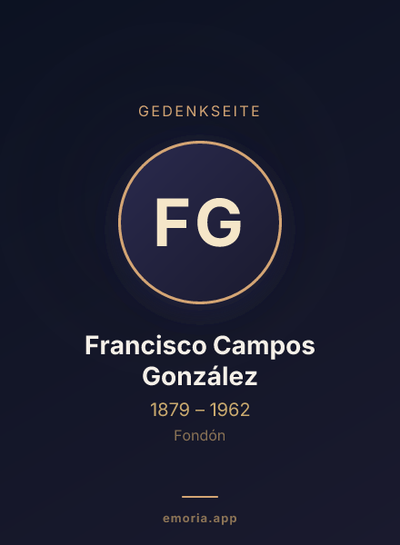Gedenkportrait von Francisco Campos González