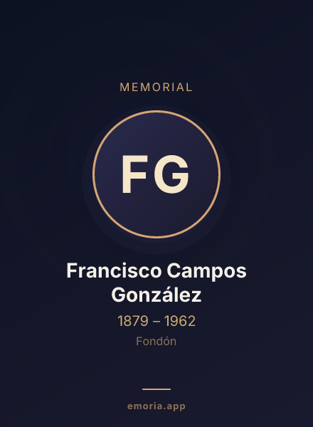 Memorial portrait of Francisco Campos González