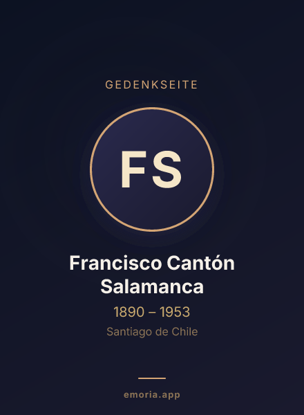 Gedenkportrait von Francisco Cantón Salamanca