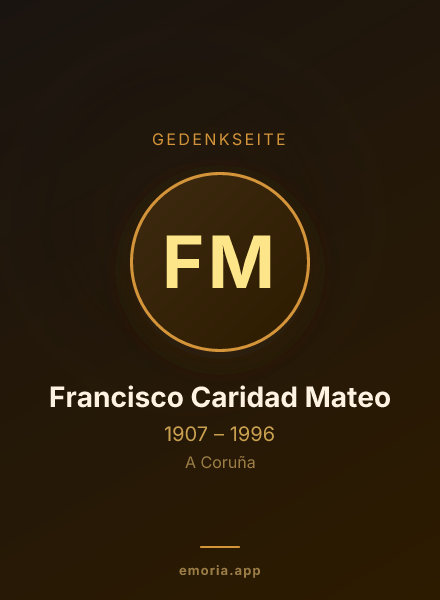 Gedenkportrait von Francisco Caridad Mateo