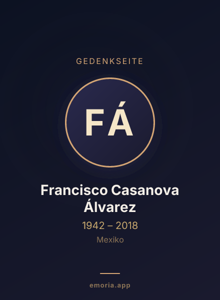 Gedenkportrait von Francisco Casanova Álvarez