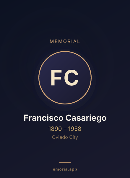 Memorial portrait of Francisco Casariego