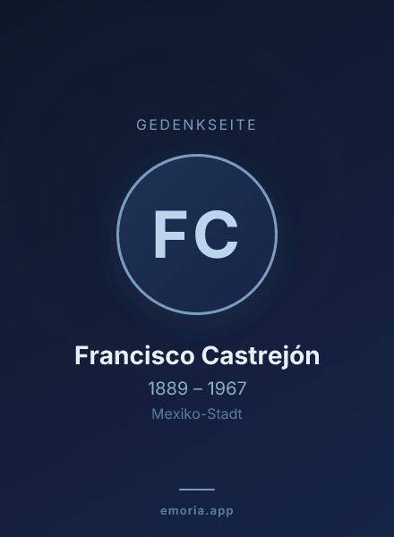 Gedenkportrait von Francisco Castrejón