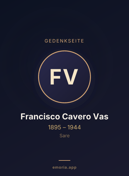 Gedenkportrait von Francisco Cavero Vas