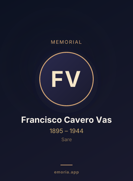 Memorial portrait of Francisco Cavero Vas