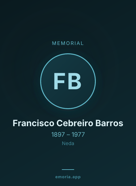 Memorial portrait of Francisco Cebreiro Barros