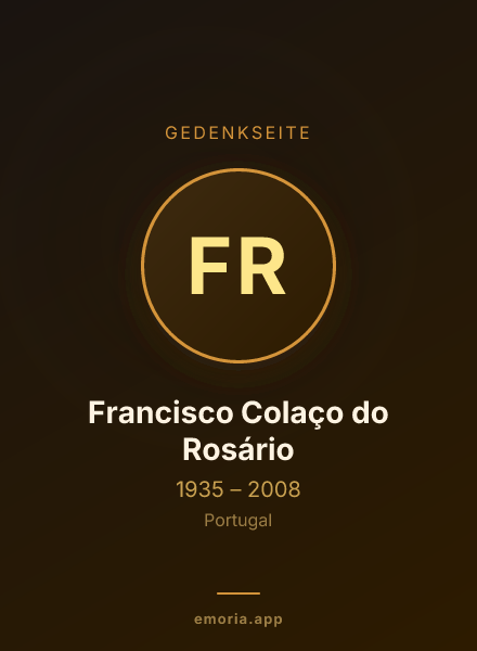 Gedenkportrait von Francisco Colaço do Rosário