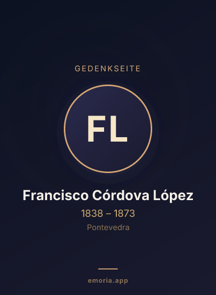 Gedenkportrait von Francisco Córdova López
