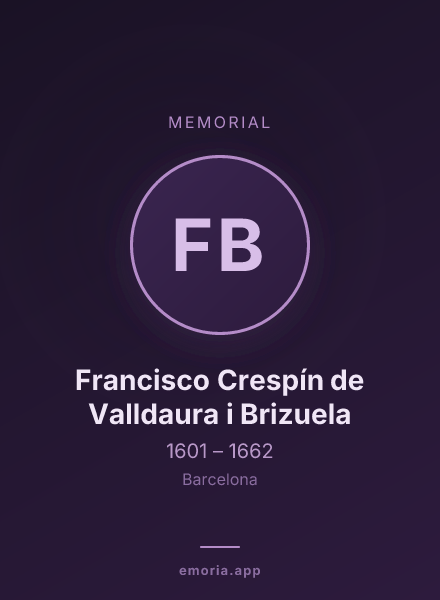 Memorial portrait of Francisco Crespín de Valldaura i Brizuela