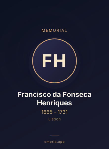 Memorial portrait of Francisco da Fonseca Henriques