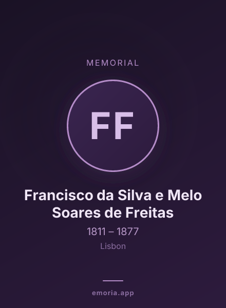 Memorial portrait of Francisco da Silva e Melo Soares de Freitas
