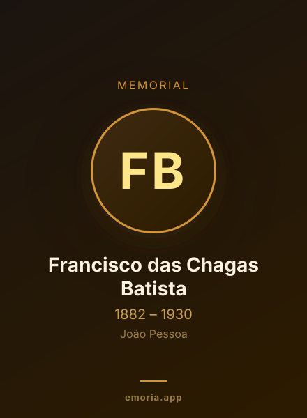 Memorial portrait of Francisco das Chagas Batista
