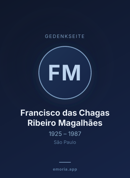 Gedenkportrait von Francisco das Chagas Ribeiro Magalhães