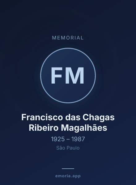 Memorial portrait of Francisco das Chagas Ribeiro Magalhães