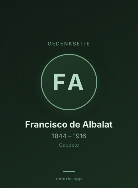 Gedenkportrait von Francisco de Albalat