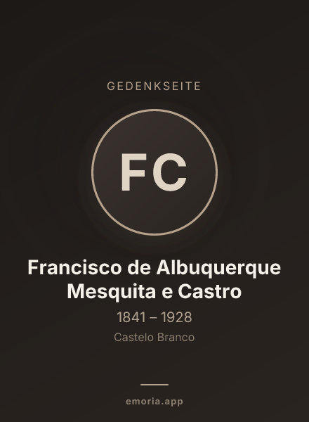 Gedenkportrait von Francisco de Albuquerque Mesquita e Castro