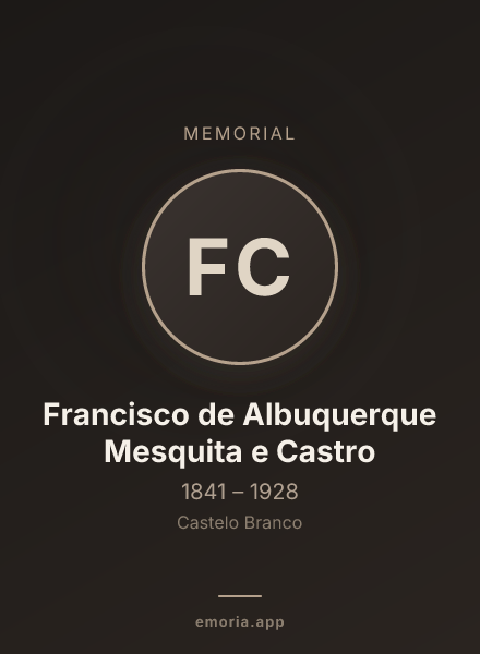 Memorial portrait of Francisco de Albuquerque Mesquita e Castro
