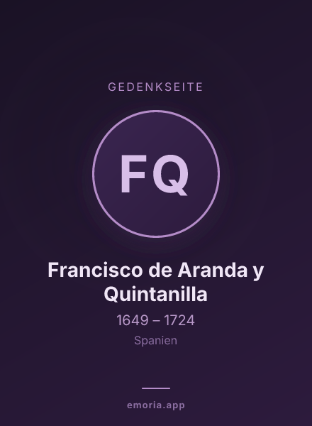 Gedenkportrait von Francisco de Aranda y Quintanilla