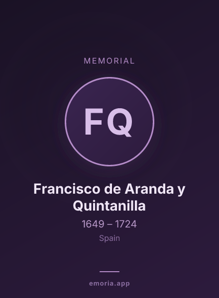 Memorial portrait of Francisco de Aranda y Quintanilla