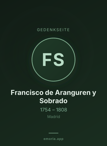 Gedenkportrait von Francisco de Aranguren y Sobrado