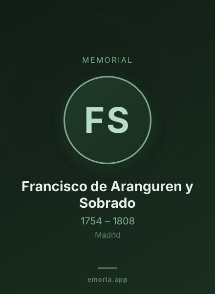 Memorial portrait of Francisco de Aranguren y Sobrado