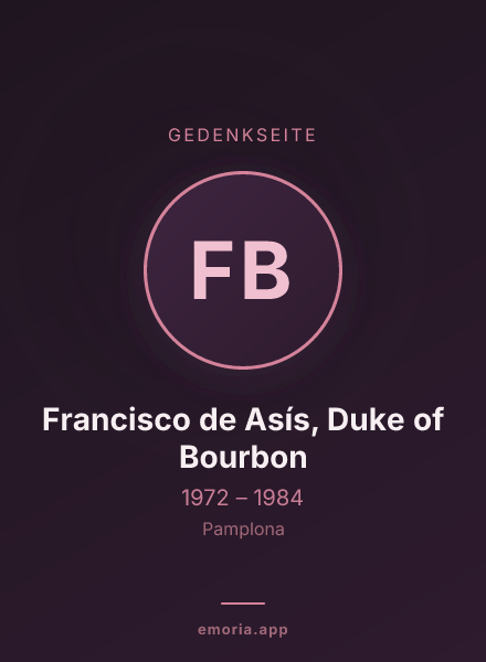 Gedenkportrait von Francisco de Asís, Duke of Bourbon