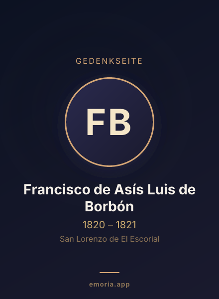 Gedenkportrait von Francisco de Asís Luis de Borbón
