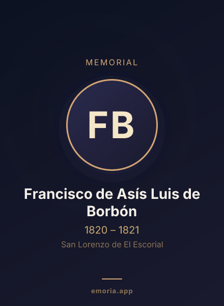 Memorial portrait of Francisco de Asís Luis de Borbón