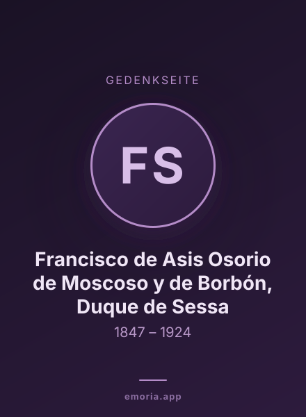 Gedenkportrait von Francisco de Asis Osorio de Moscoso y de Borbón, Duque de Sessa