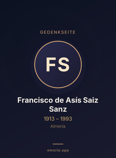 Gedenkportrait von Francisco de Asís Saiz Sanz