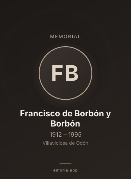 Memorial portrait of Francisco de Borbón y Borbón