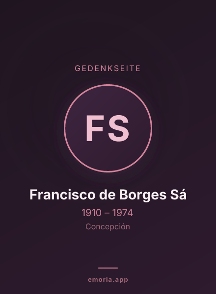 Gedenkportrait von Francisco de Borges Sá