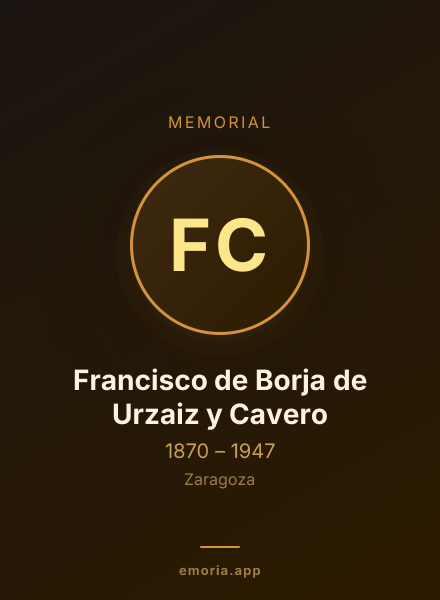 Memorial portrait of Francisco de Borja de Urzaiz y Cavero
