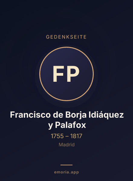 Gedenkportrait von Francisco de Borja Idiáquez y Palafox