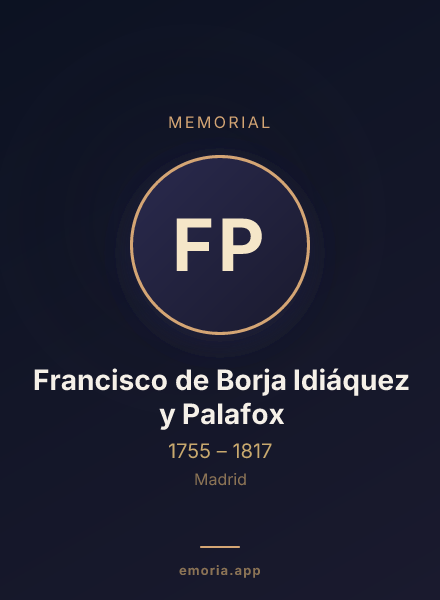 Memorial portrait of Francisco de Borja Idiáquez y Palafox