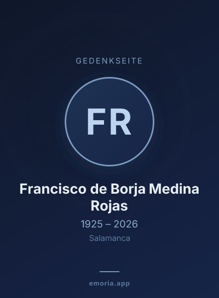 Gedenkportrait von Francisco de Borja Medina Rojas