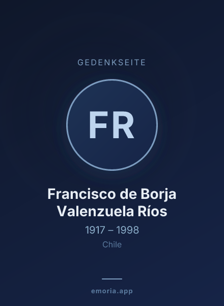 Gedenkportrait von Francisco de Borja Valenzuela Ríos