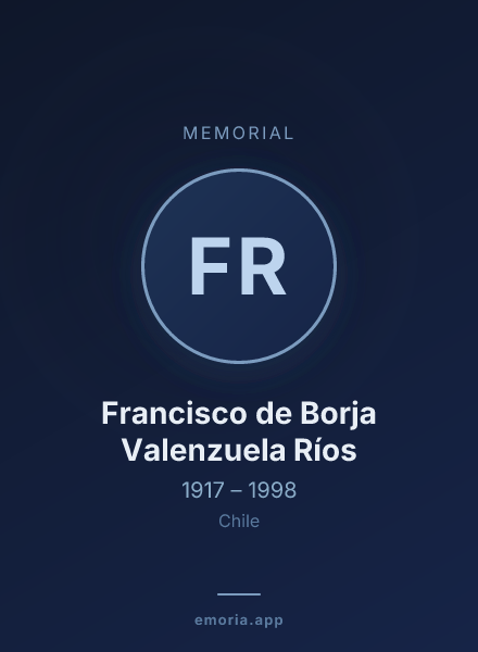 Memorial portrait of Francisco de Borja Valenzuela Ríos